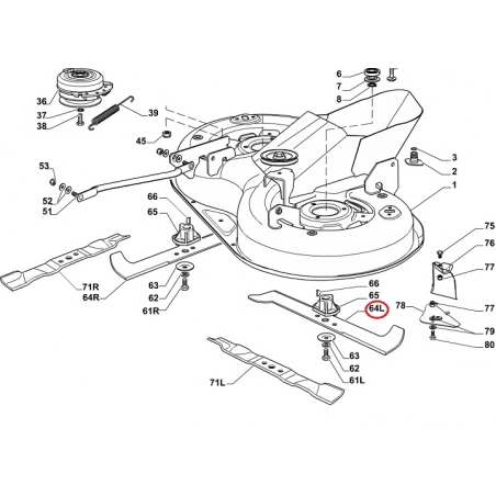 182004359/0 - Nůž sběrací STIGA 84 L ( 2084, 3084 H, Master)